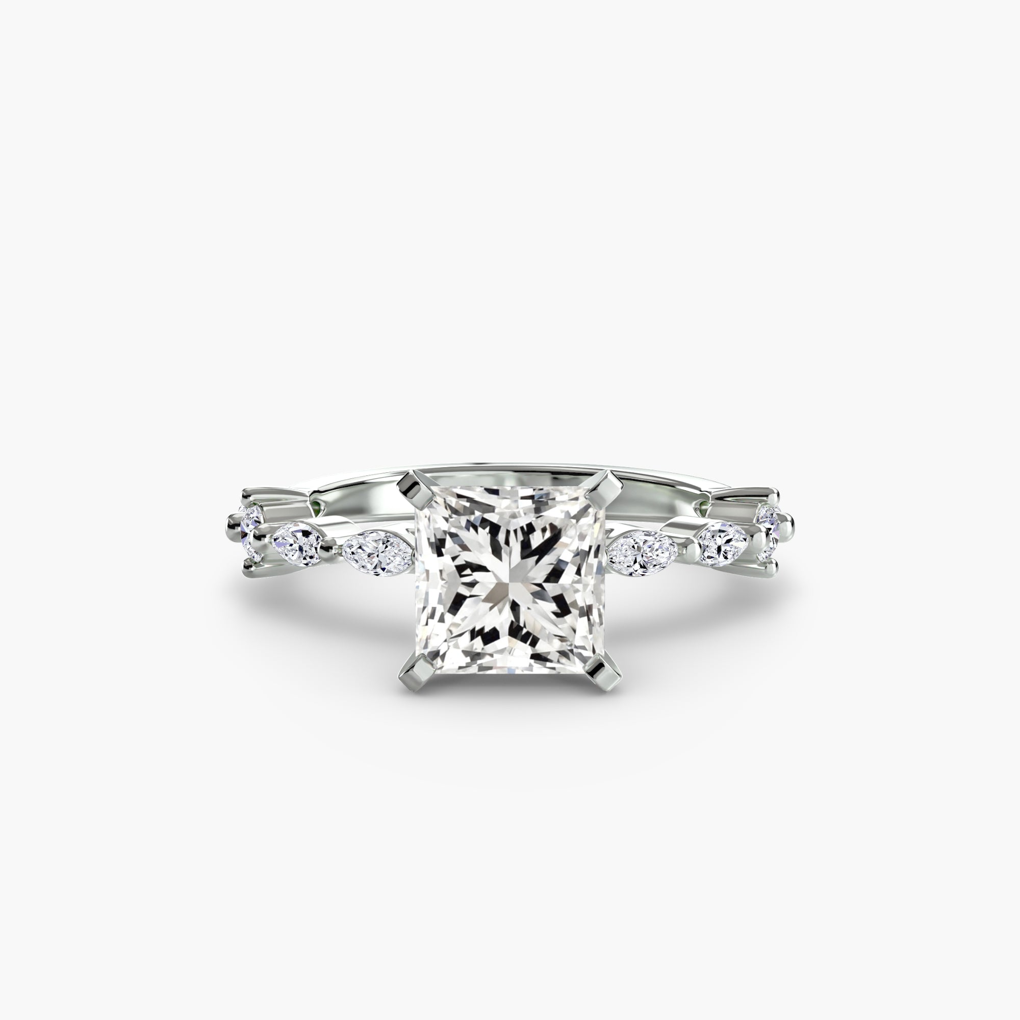 Solitaire with Eternity Pavé