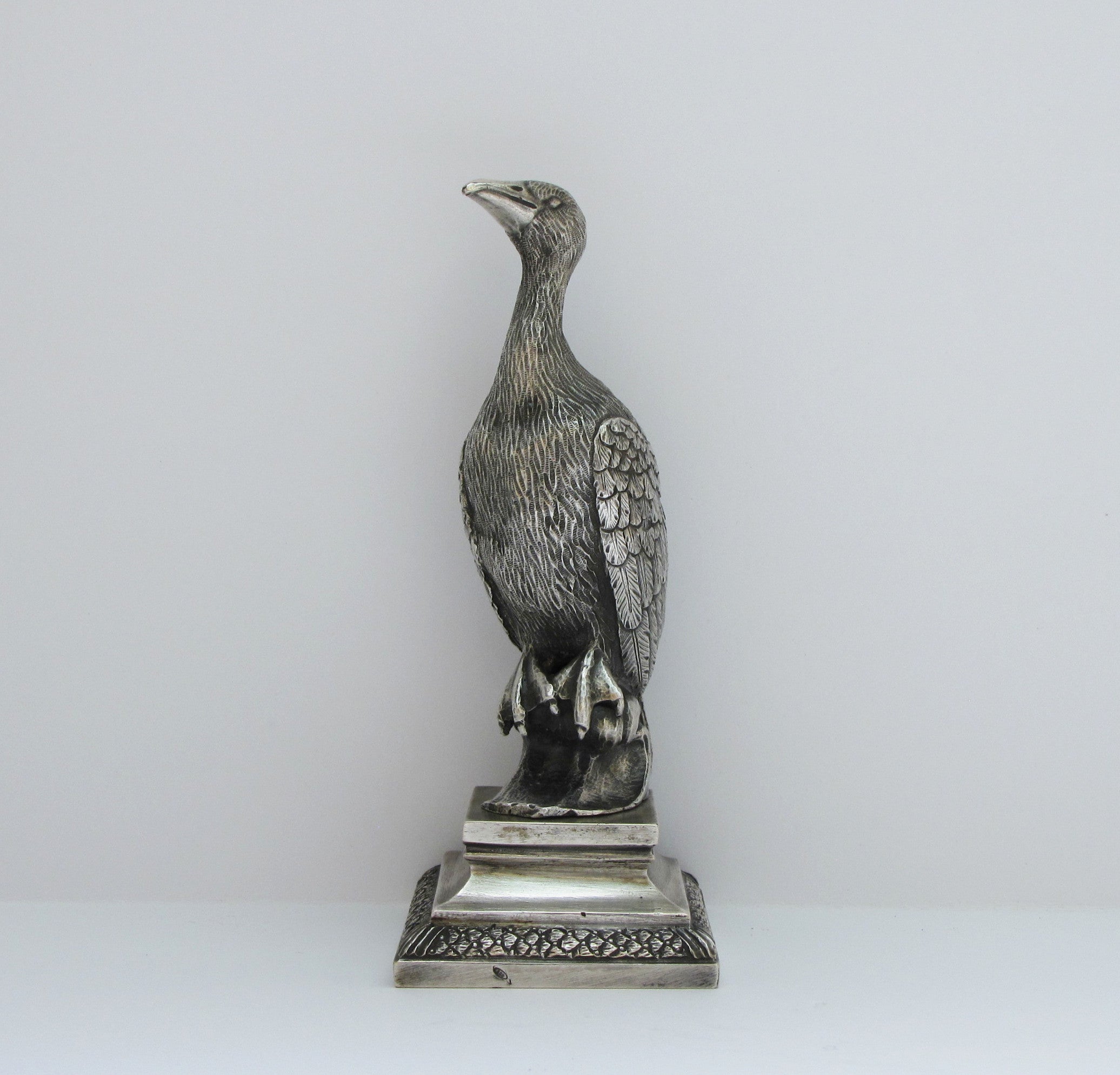 silver cormorant, weight about 294 g. (10.37 oz), height 130 mm