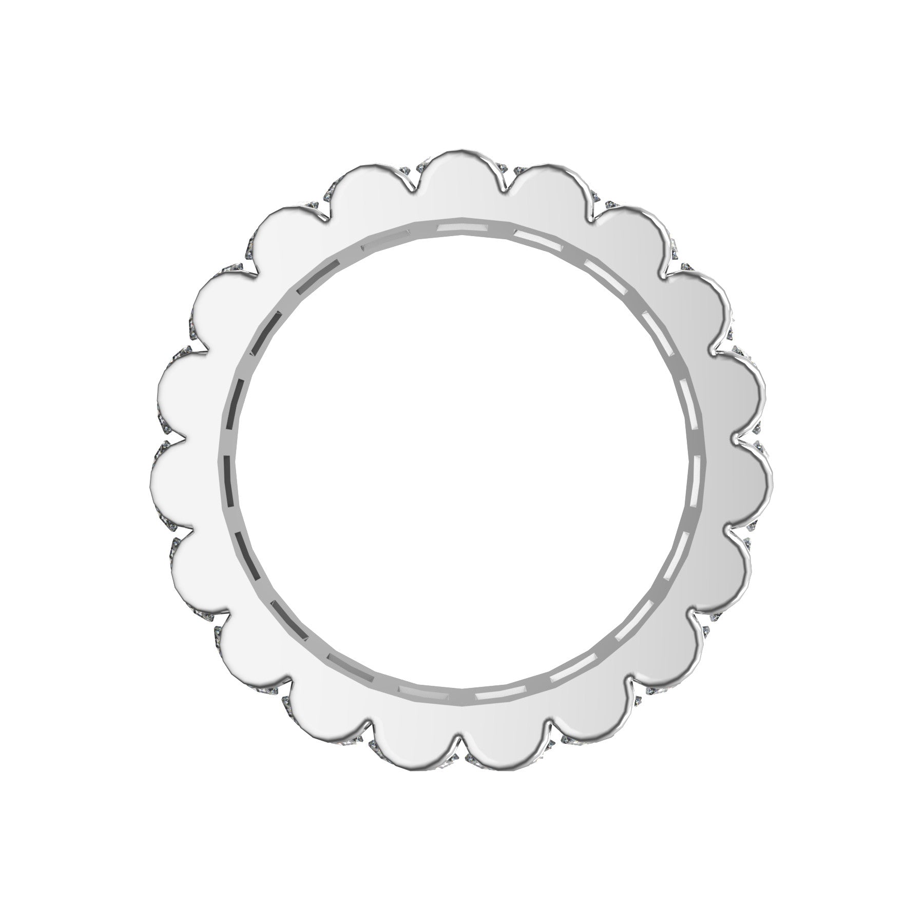 Loving flower wedding band, 5,30 mm