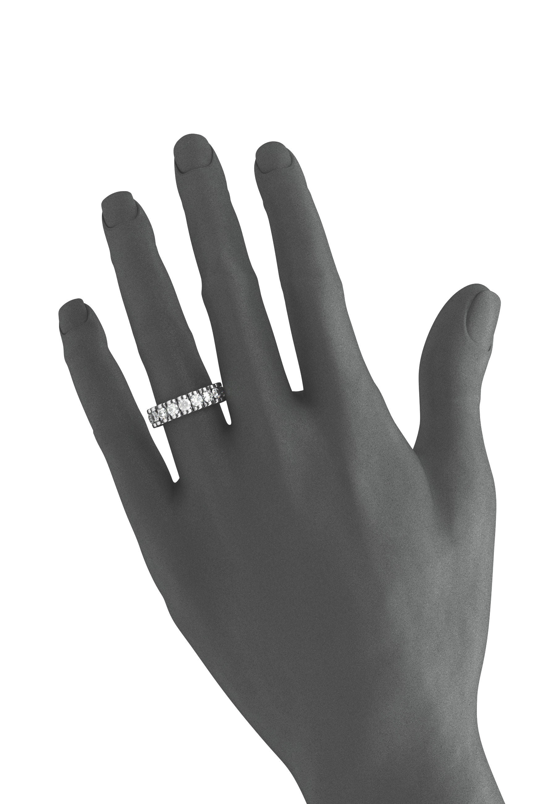 Loving flower wedding band, 5,30 mm