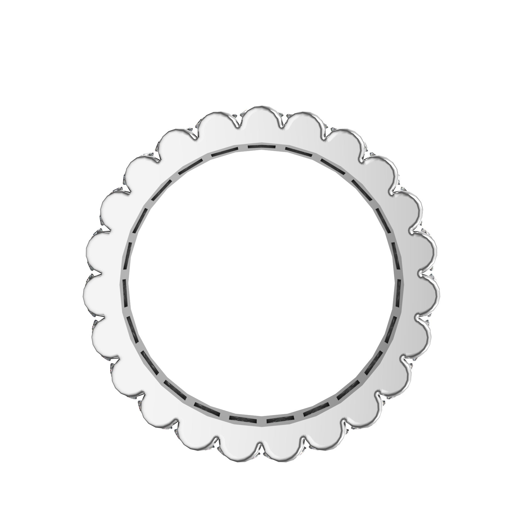 Loving flower wedding band, 4,40 mm