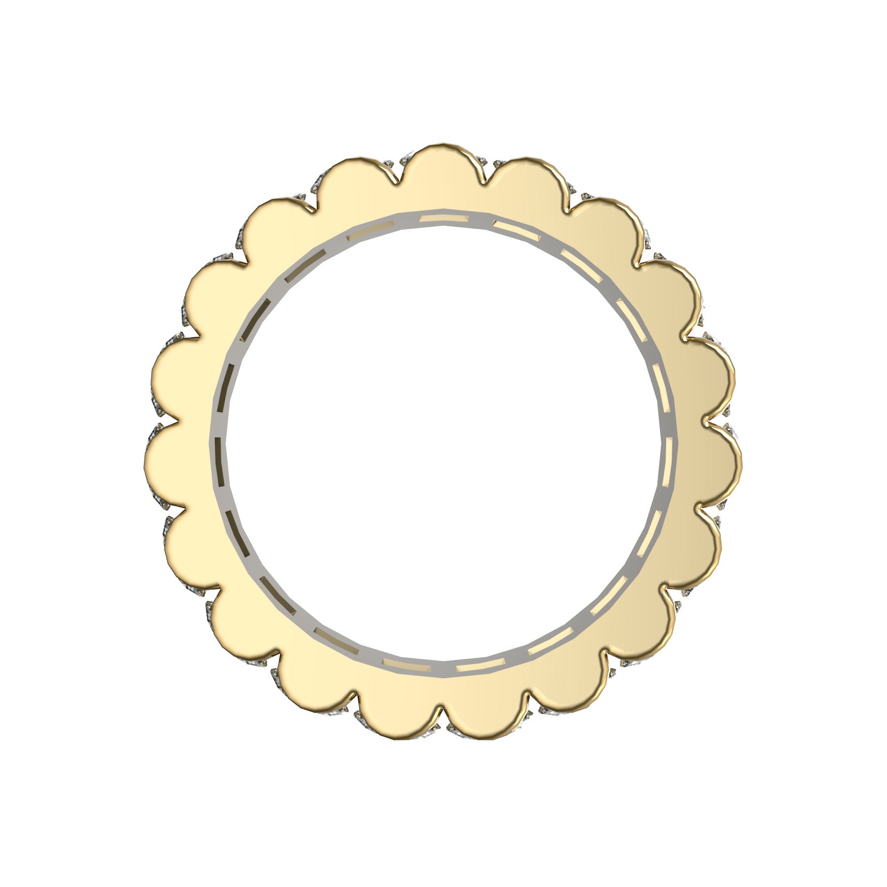 Loving flower wedding band, 5,30 mm