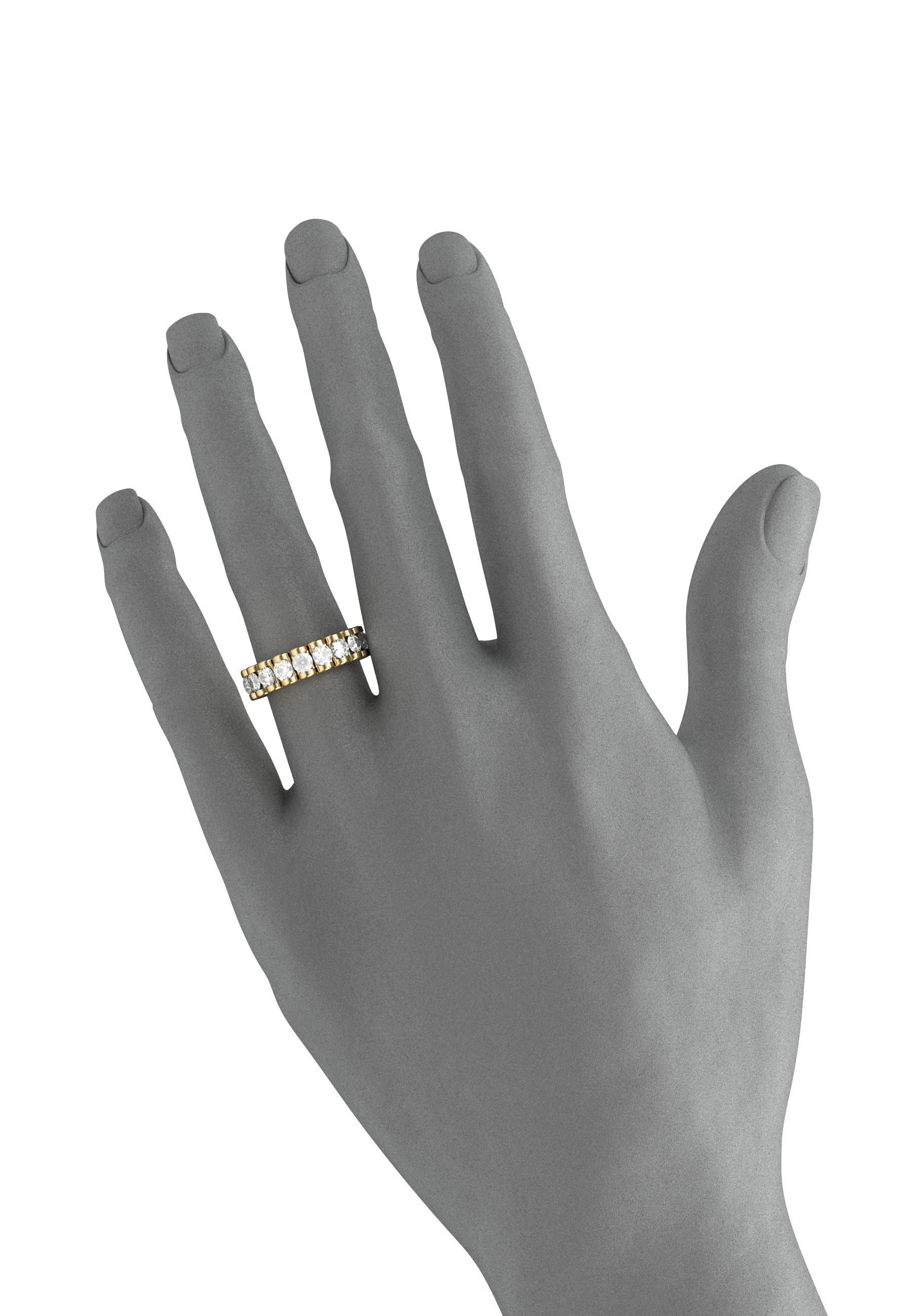 Loving flower wedding band, 5,30 mm