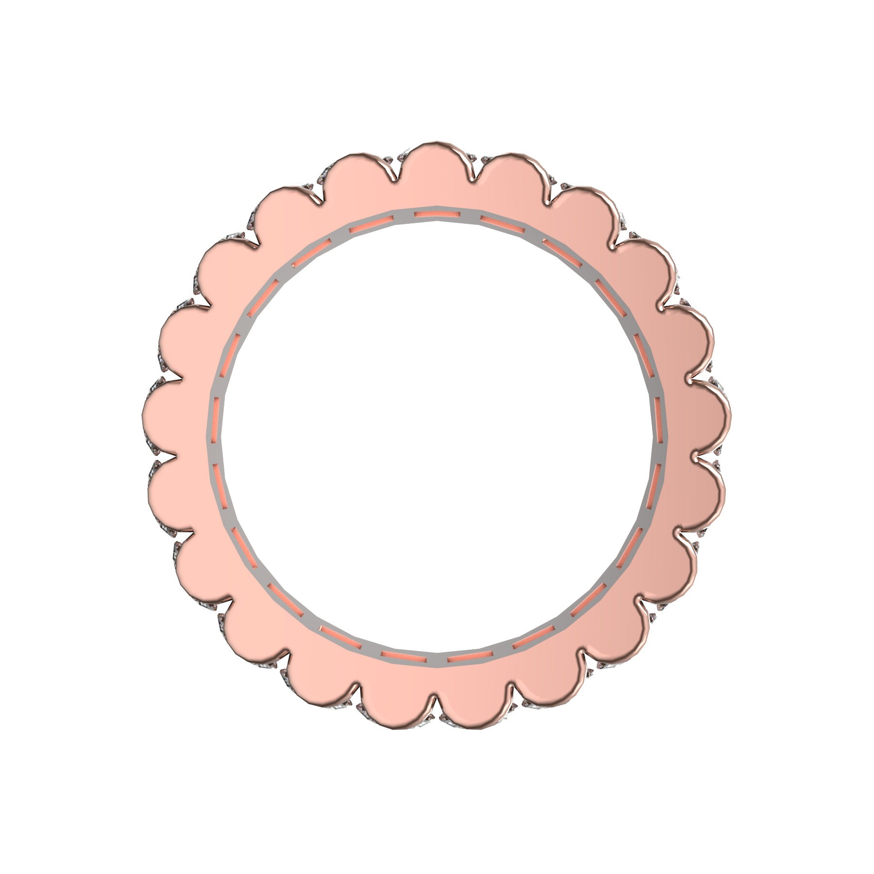 Loving flower wedding band, 4,80 mm