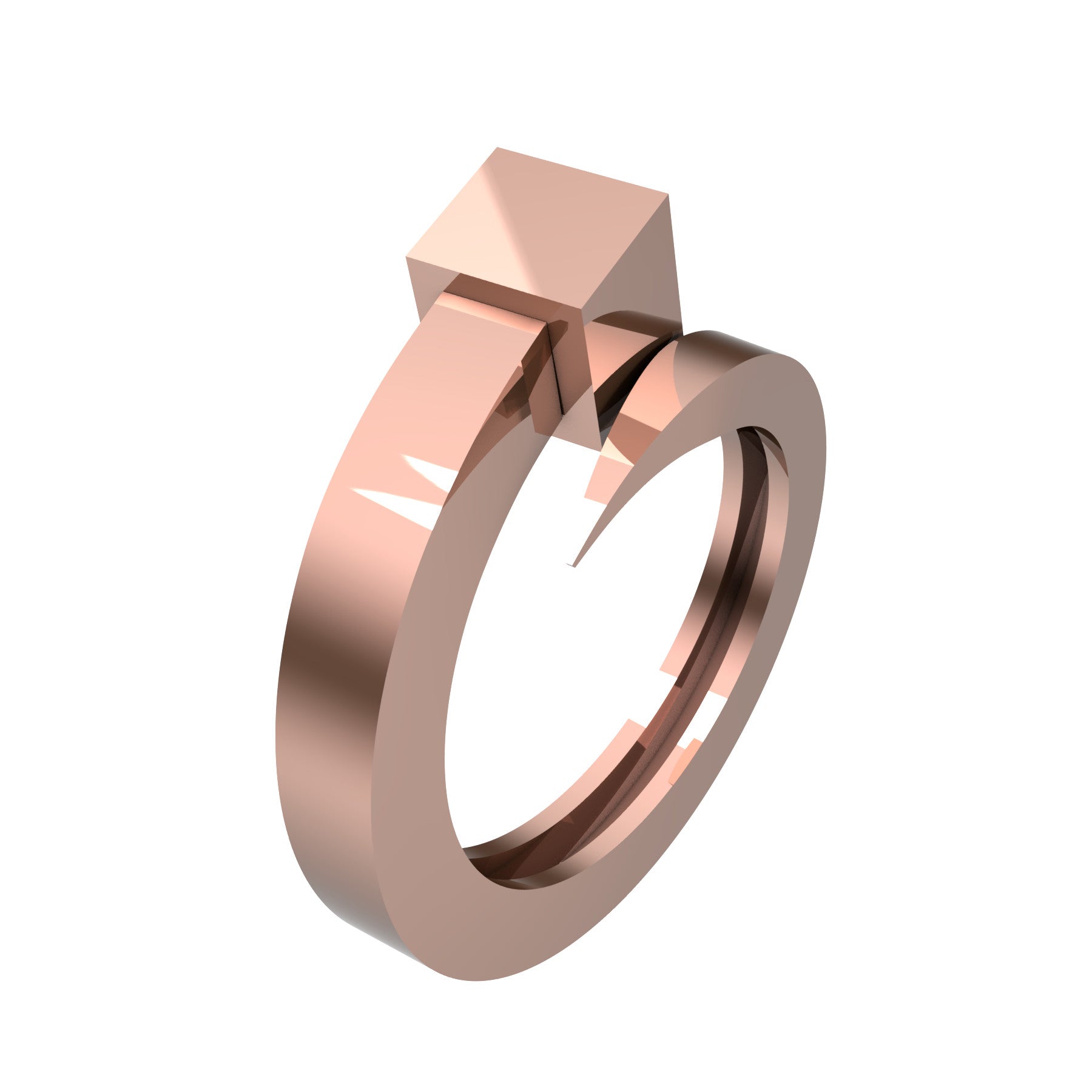 lucky Nail Ring, 18 k pink gold weight about 8,00 g (0,28 oz); width 8,70 mm